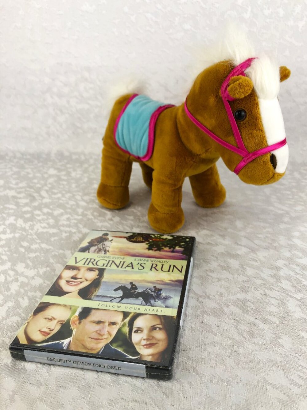 Plush Horse Stuffed Animal with Blanket + Virginia’s Run DVD Movie Bundle NWT